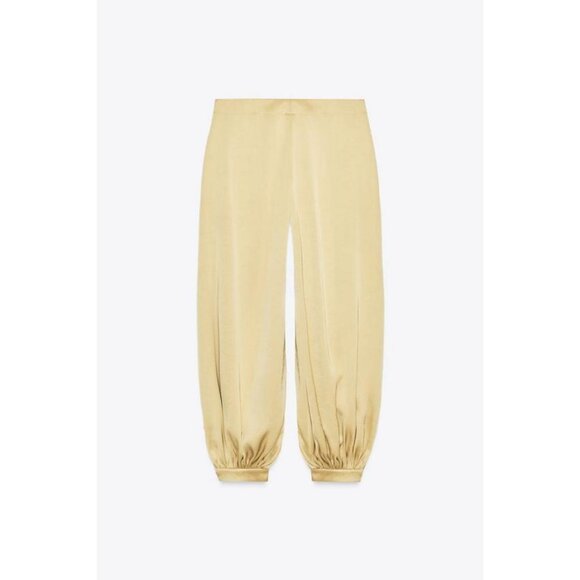 ZARA ZW COLLECTION SATIN BALLOON TROUSERS - Picture 3 of 4